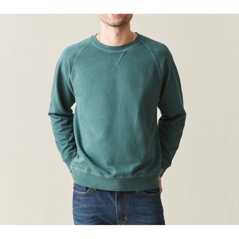American Giant Mens Green Relaxed French Terry Pullover Sweatshirt 2XL NWOT